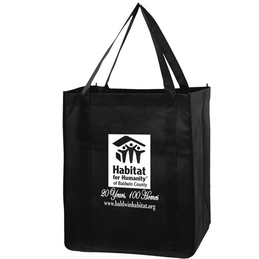 Recession Buster Non-Woven Grocery Tote Bag w/Insert (13"x10"x15") - Screen Print